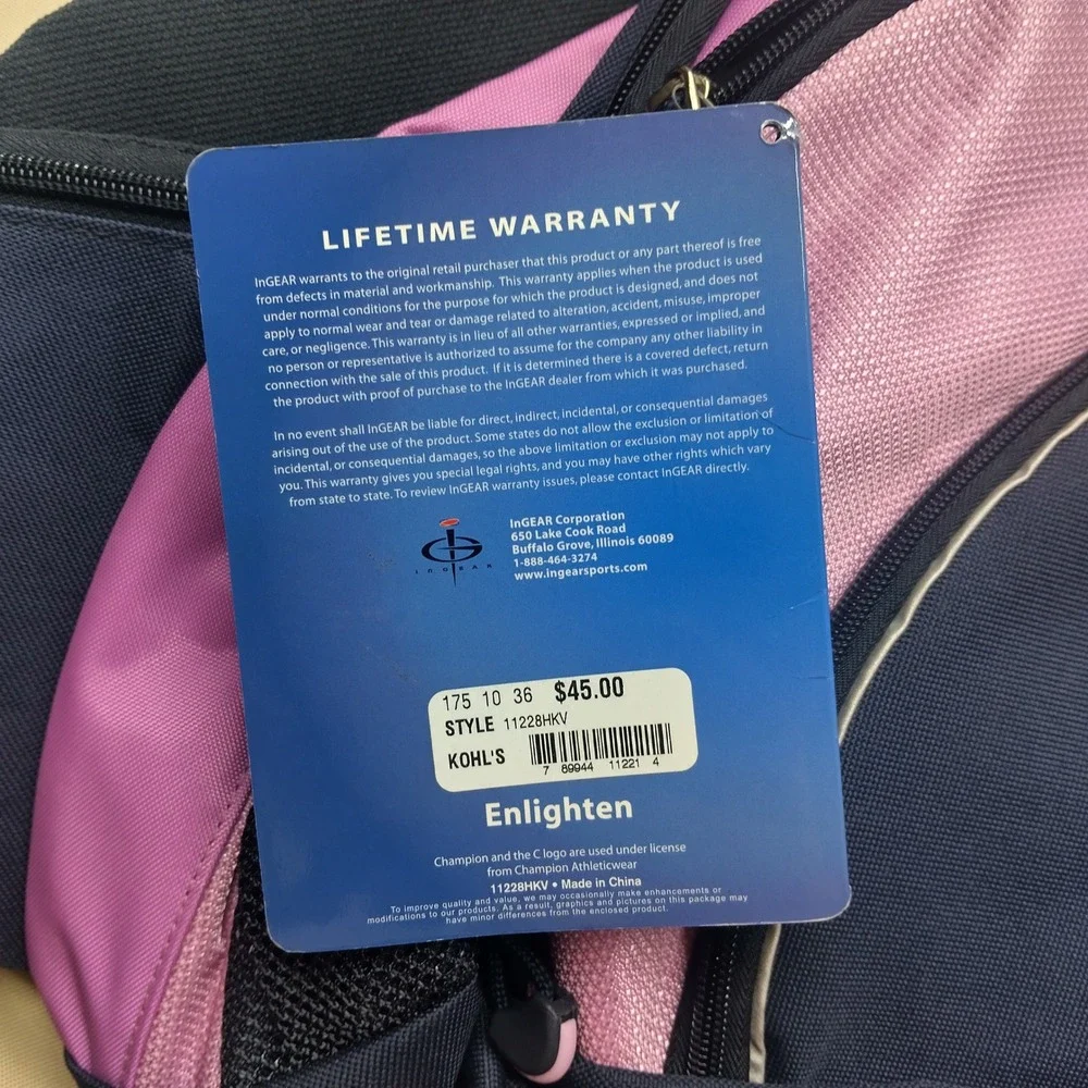 Champion Enlighten Sling Backpack Pink Navy Blue Hydrotech 11228HKV NWT